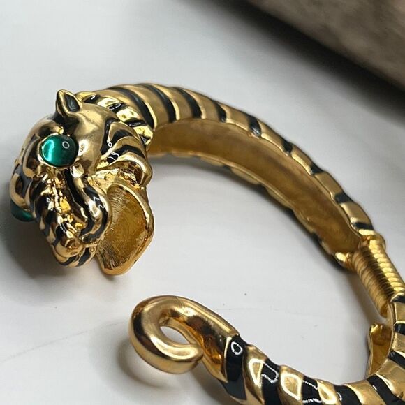 Tiger Green Eye Bangle Kenneth Jay Lanee - Picture 4 of 14